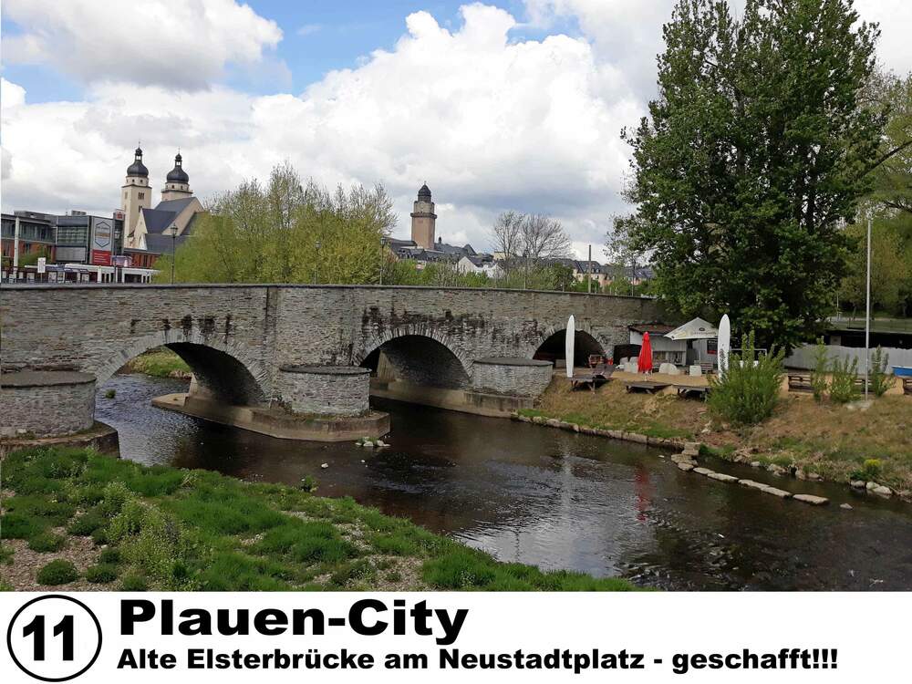 Plauen-City, Alte Elsterbrücke am Neustadtplatz-geschafft!